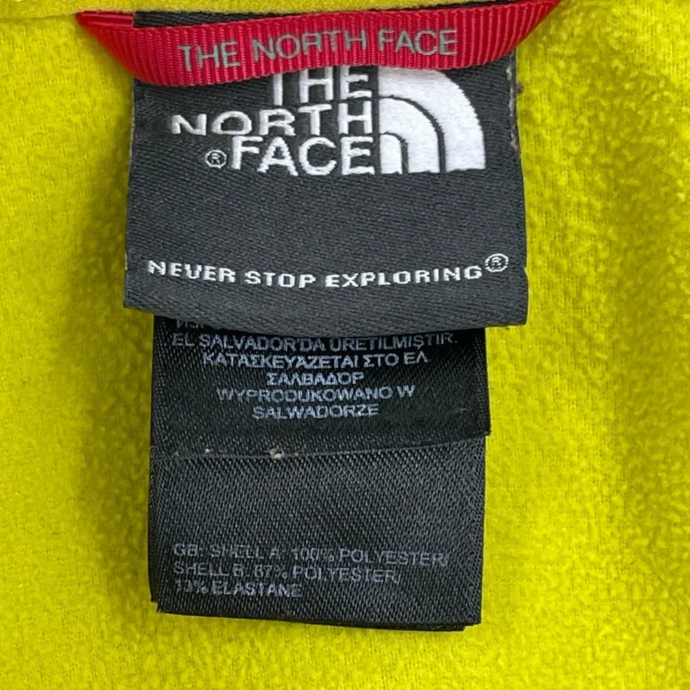 The North Face Mens 1/4 Zip Fleece Yellow Green Flash Dry Size M (Tagged L) A3ZX